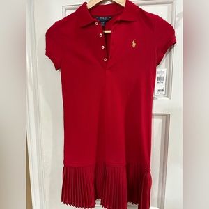 Ralph Lauren Little Girls Pleated Polo shirt dress